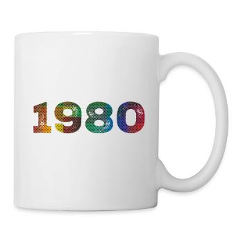 Millésime 1980 - Mug blanc - blanc - Droite