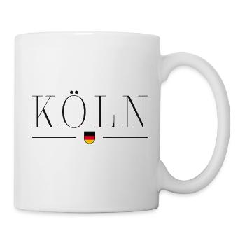 Köln, Deutschland Eleganz T-Shirt - Tasse - Weiß - Rechts