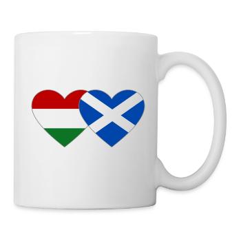 Hongrie Écosse Drapeau Cœur - Mug blanc - blanc - Droite