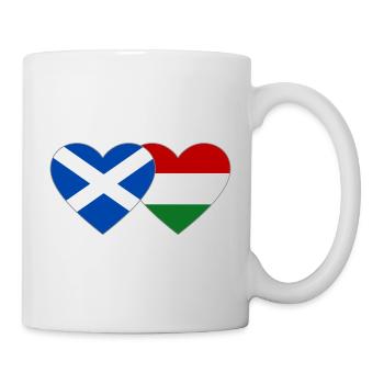 Ecosse, Hongrie, Drapeau, Cœur - Mug blanc - blanc - Droite