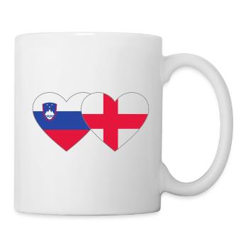 Slowenien England Flagge Herz - Tasse - Weiß - Rechts