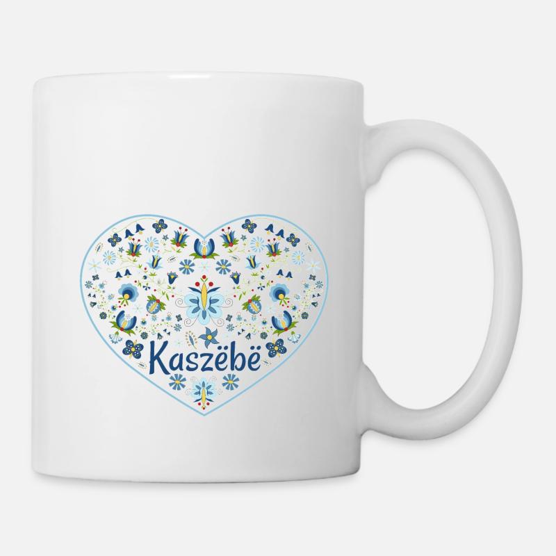 Das Herz von Kaszebe - Tasse - Weiß