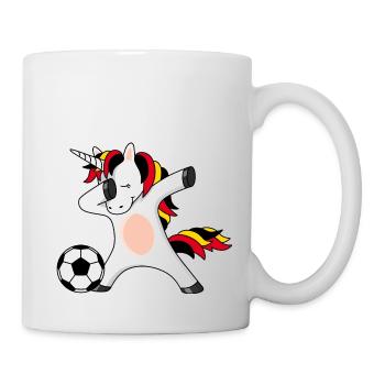 Football Unicorn Germany Belgium European Championship World Cup - Mug - white - Right