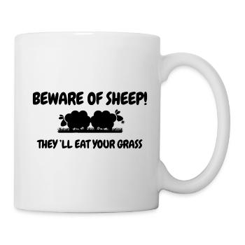 Beware of sheep! - Mug - white - Right