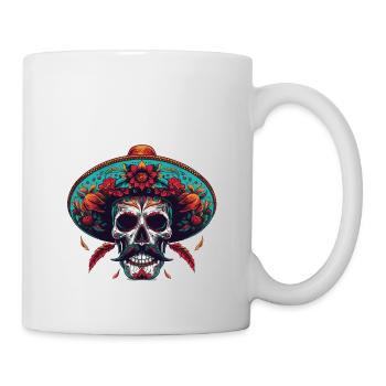 Mexikaner Totenkopf - Tasse - Weiß - Rechts