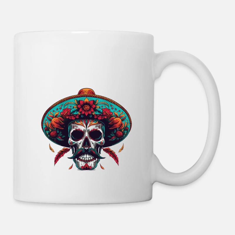 Crâne mexicain - Mug blanc - blanc