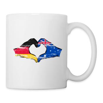 Allemagne Australie drapeau coeur forme utilisé - Mug blanc - blanc - Droite