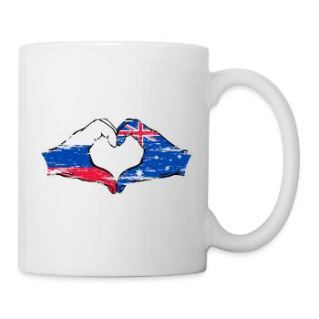 Drapeau de la Russie Australie Forme Coeur Utilisé - Mug blanc - blanc - Droite