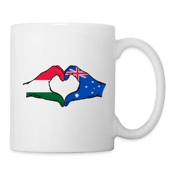 Hungary Australia Flag Heart Shape - Mug - white - Right