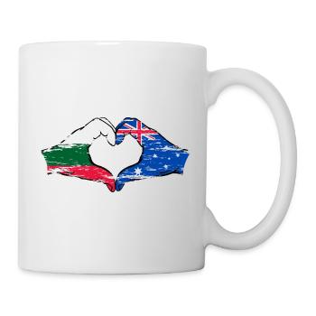 Bulgarie Australie drapeau coeur utilisé - Mug blanc - blanc - Droite