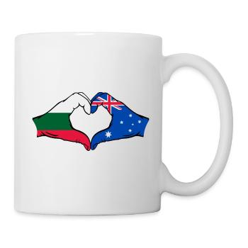 Bulgaria Australia Flag Heart Shape - Mug - white - Right