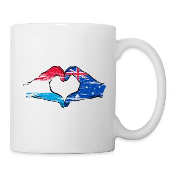 Drapeau luxembourgeois Australie en forme de cœur utilisé - Mug blanc - blanc - Droite