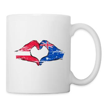 Lettonie Australie drapeau coeur utilisé - Mug blanc - blanc - Droite