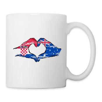 Croatie Australie drapeau coeur forme utilisé - Mug blanc - blanc - Droite