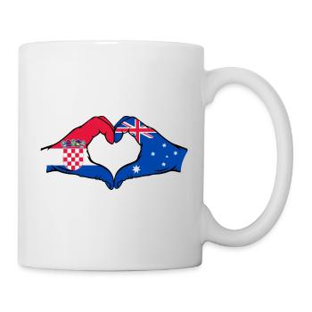 Croatia Australia Flag Heart Shape - Mug - white - Right