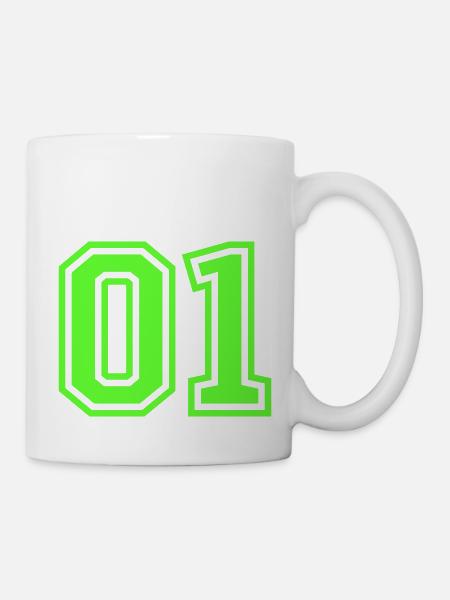 01 eins nummer - Tasse - Weiß