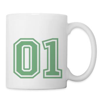 01 Un numéro - Mug blanc - blanc - Droite