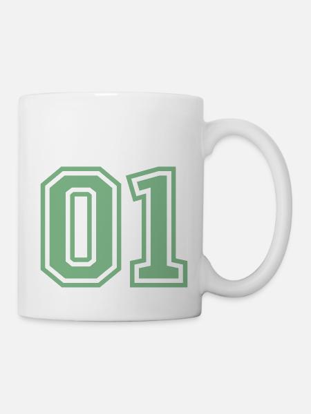 01 eins nummer - Tasse - Weiß