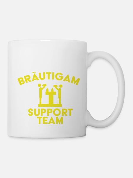 Bräutigam Support Team - Tasse - Weiß