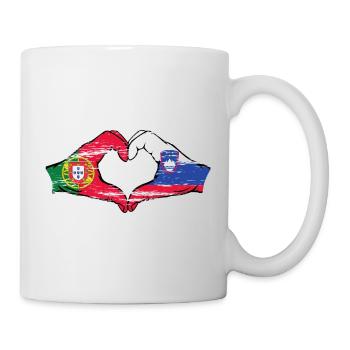 Portugal Slovénie drapeau forme de coeur utilisé - Mug blanc - blanc - Droite