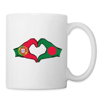 Portugal Bangladesch Flagge Herzform - Tasse - Weiß - Rechts