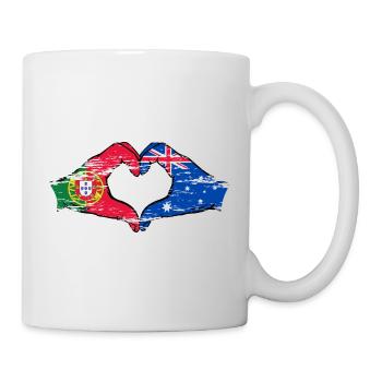 Portugal Australie drapeau coeur forme utilisé - Mug blanc - blanc - Droite