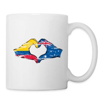 Colombie Australie drapeau coeur utilisé - Mug blanc - blanc - Droite