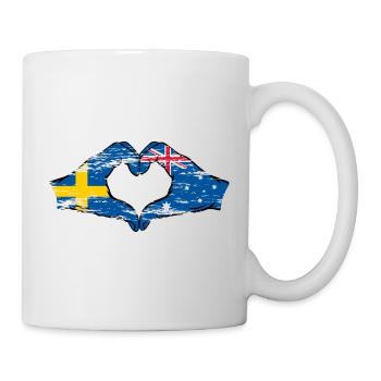 Suède Australie Drapeau Coeur Forme Utilisé - Mug blanc - blanc - Droite
