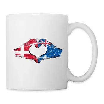 Danemark Australie drapeau forme coeur utilisé - Mug blanc - blanc - Droite