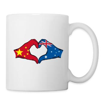 China Australia Flag Heart Shape - Mug - white - Right