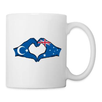 Uyghurs Australia Flag Heart Shape - Mug - white - Right