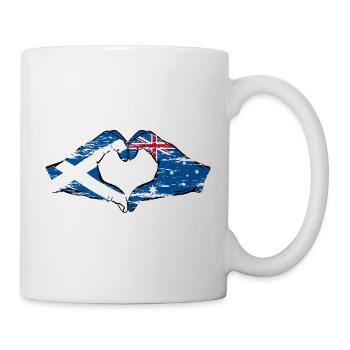 Écosse Australie drapeau forme de cœur utilisé - Mug blanc - blanc - Droite