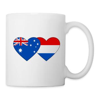 Australien Holland Flagge Herz Flagge - Tasse - Weiß - Rechts