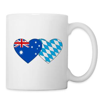 Australia Bavaria Flag Heart - Mug - white - Right