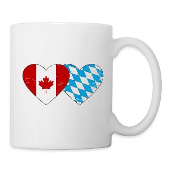Canada Bavaria Flag Heart used - Mug - white - Right