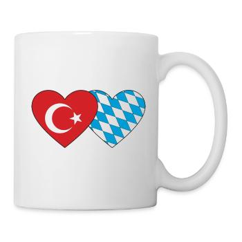 Turkey Bavaria Flag Heart - Mug - white - Right