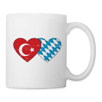 Turkey Bavaria Flag Heart used - Mug - white - Right