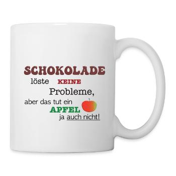 Schokolade Apfel - Tasse - Weiß - Rechts