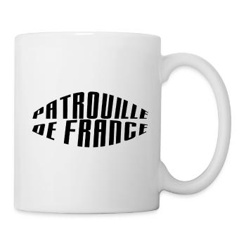 Patrouille de France in schwarzer Schrift - Tasse - Weiß - Rechts