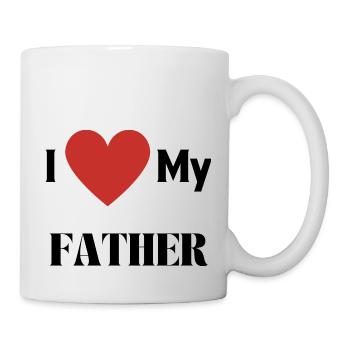 J’AIME MON PÈRE - Mug blanc - blanc - Droite