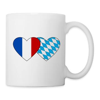 France Bavaria Flag Heart - Mug - white - Right
