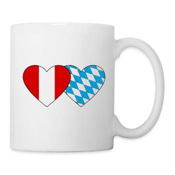 Pérou Bavière Drapeau Coeur - Mug blanc - blanc - Droite