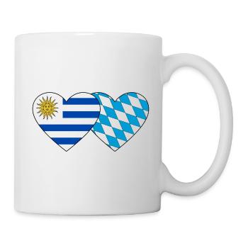 Uruguay Bavaria Flag Heart - Mug - white - Right