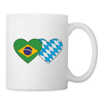 Brazil Bavaria Flag Heart - Mug - white - Right