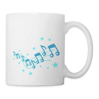 Viele Musik Noten Symbole Melodie Musiknoten Audio - Tasse - Weiß - Rechts