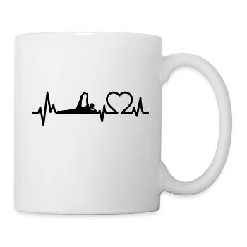 Battement de cœur Yoga - Mug blanc - blanc - Droite