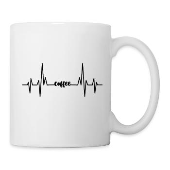 Battement de cœur café - Mug blanc - blanc - Droite