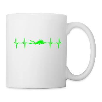 Masque de plongée Heartbeat - Mug blanc - blanc - Droite