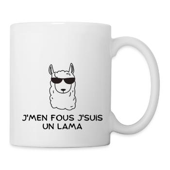 J'men fous j'suis un lama - Mug blanc - blanc - Droite