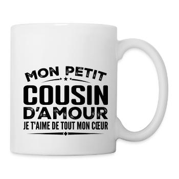 Geschenk Cousine der Liebe, ich liebe dich von ganzem Herzen - Tasse - Weiß - Rechts